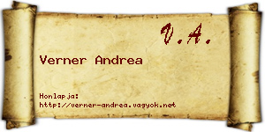 Verner Andrea névjegykártya