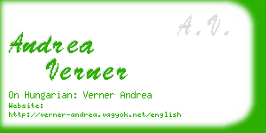 andrea verner business card